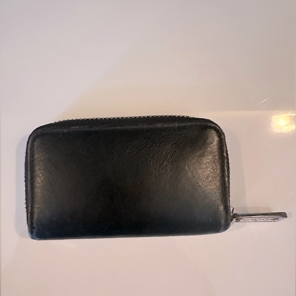 Lambskin Leather Zipper Card Case Or Coin Purse
